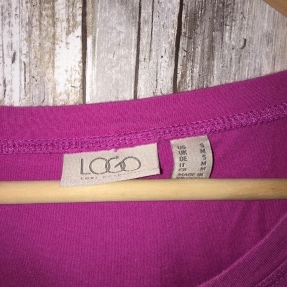 LOGO Pink Ruffle Bottom Tunic With Pocket - Picture 3 of 4